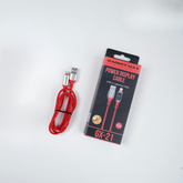 GADGET MAX GX21 USB TO LIGHTNING POWER DISPLAY CABLE (1M)(2.4A) - RED